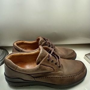 Ecco Brown Moc Toe Casual Lace Oxford 